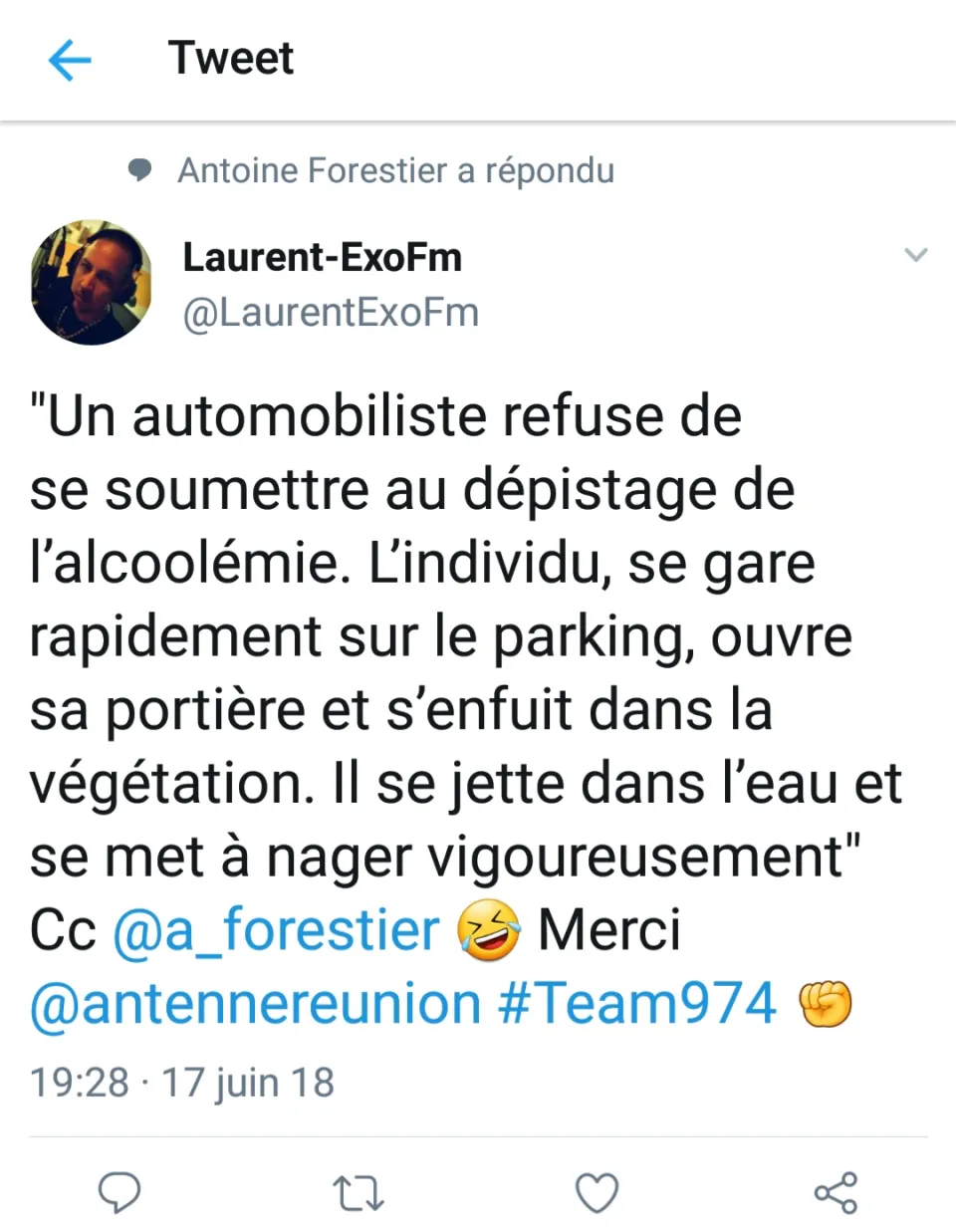 Le tweet de l'année 2018 - Île de La Réunion