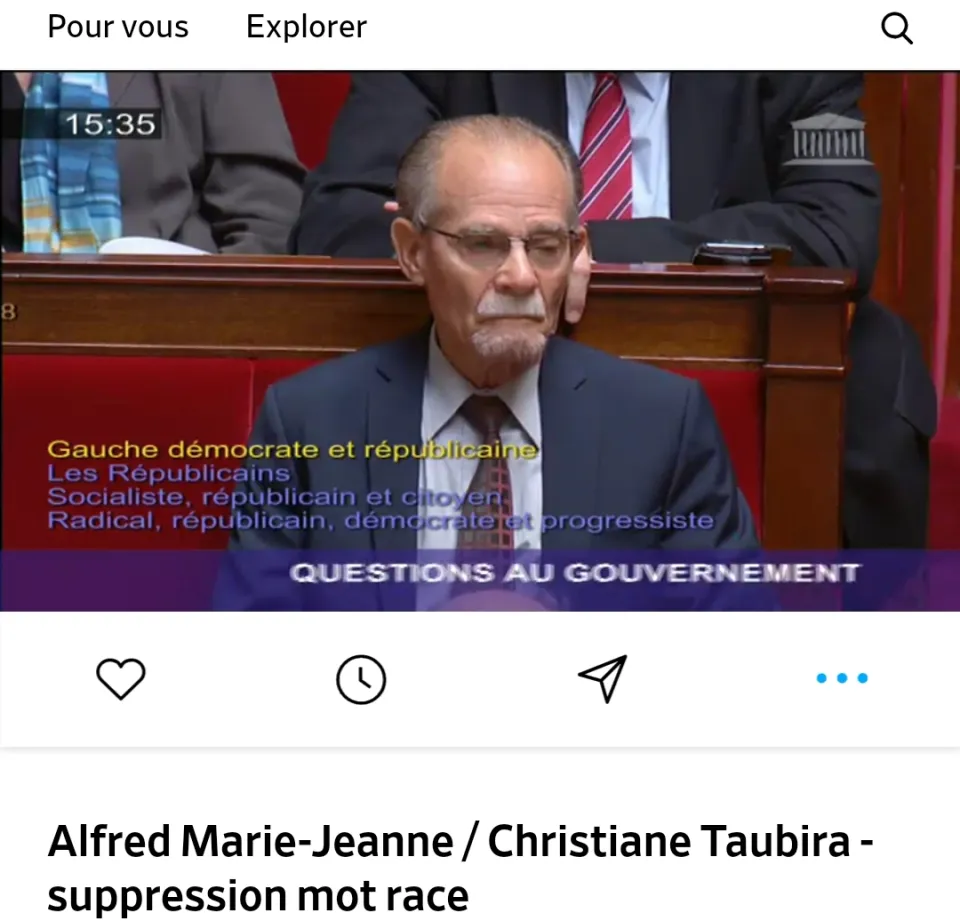Il y a 3 ans...la mémoire en quête de paix des races, était là sans soeur à l'Assemblée Nationale française
