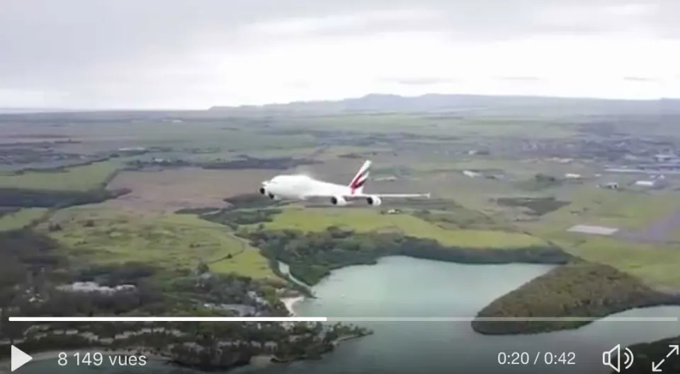 Il filme un A380 au décollage avec un drone... (vidéo)... il est fou