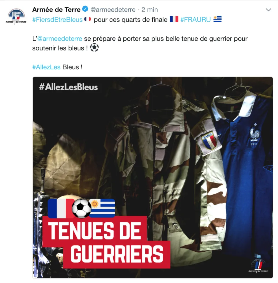 Faire du sport pas la guerre... ah ok...