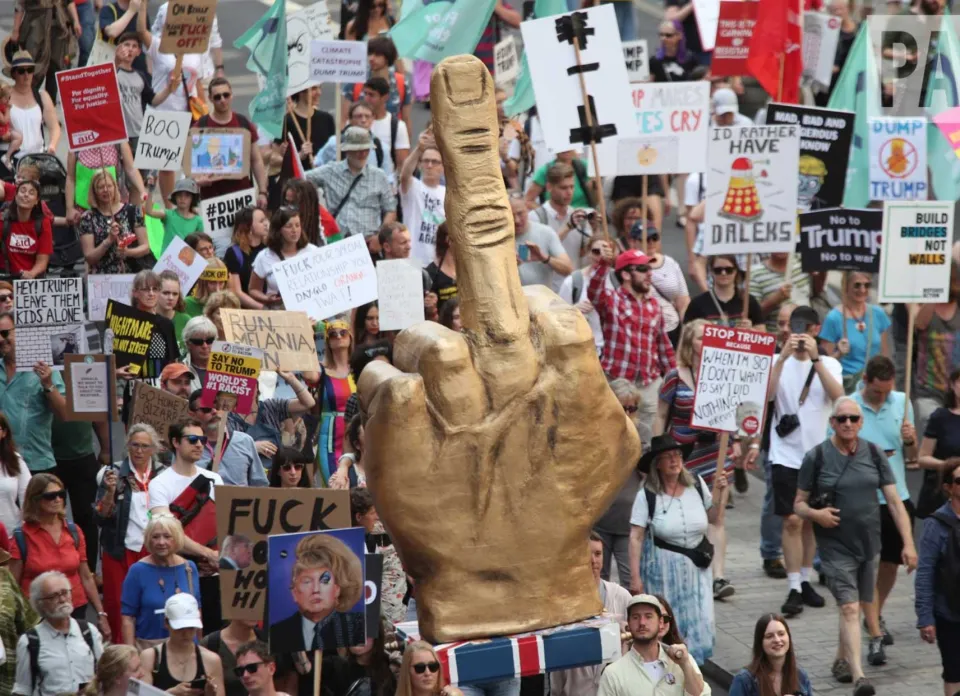 Trump à Londres... Heureusement que les Anglais ont de l'humour (vidéo - Photo)