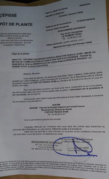 CHAUD...le chauffeur d'Alfred Marie-Jeanne le président du Conseil Exécutif de la Collectivité Territoriale de Martinique porte plainte pour diffamation