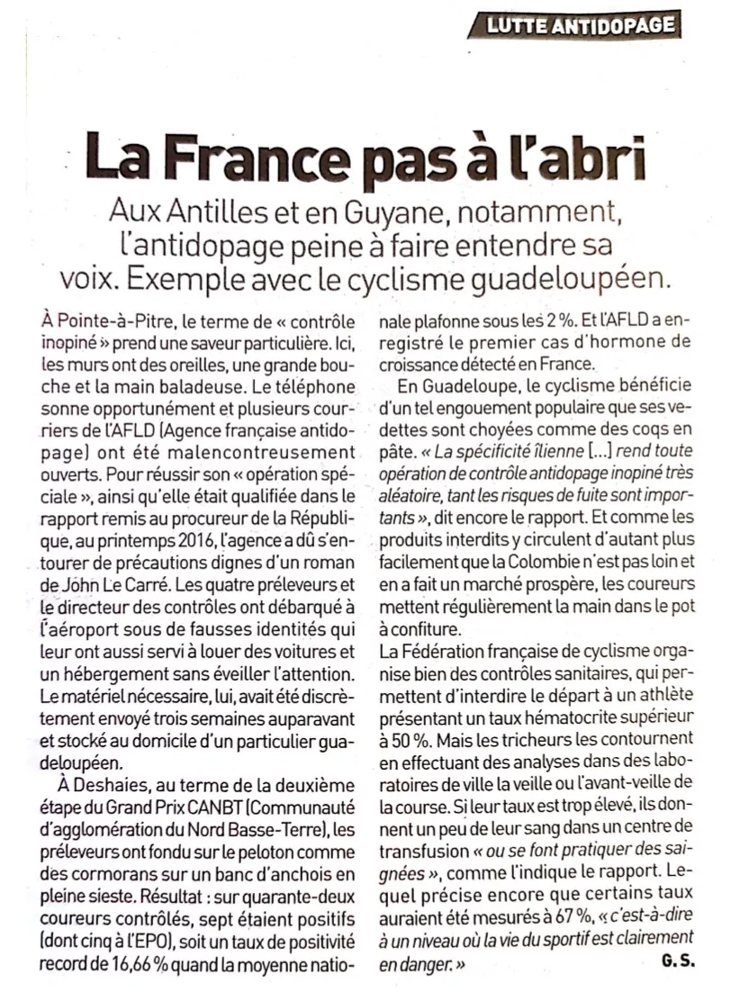 En Guadeloupe, le cyclisme ne roule pas qu’à l’eau