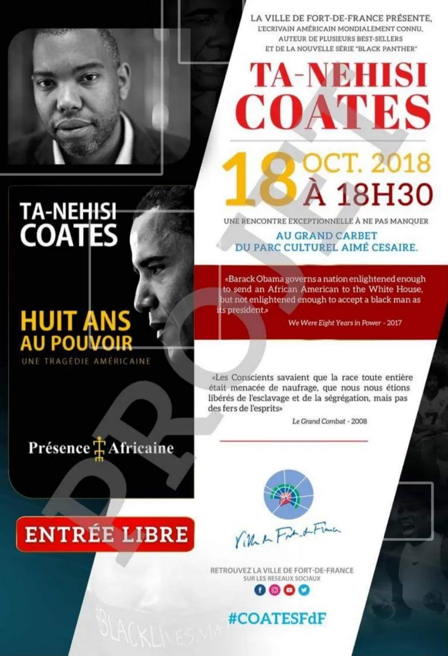 Ta-Nehisi Coates en conférence en Martinique