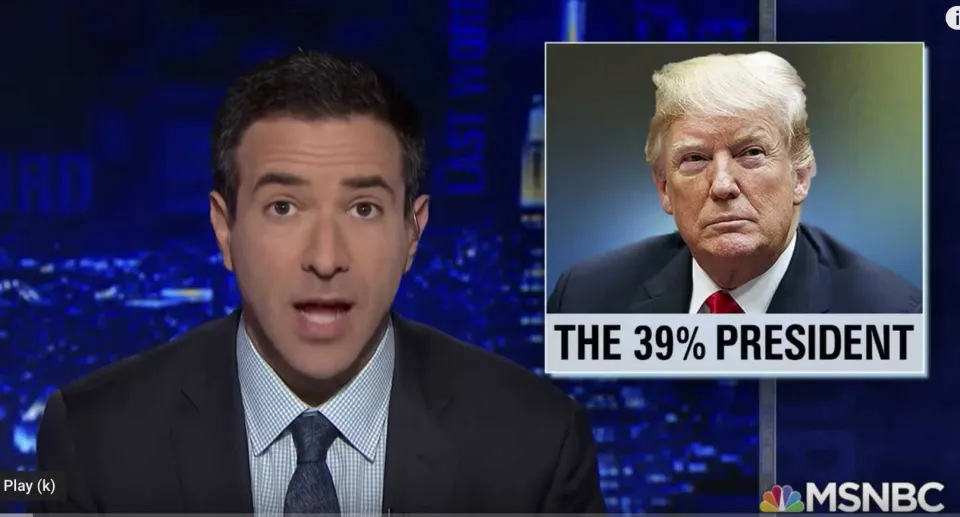 Avec un président à 39% d'opinions positives les USA sont en PLS... Macron est à 18% 😳