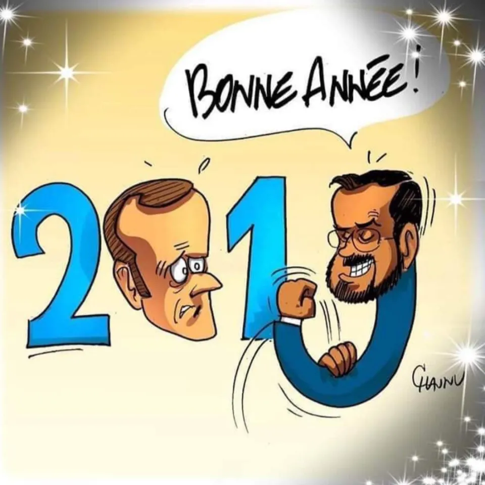 L'image du jour 01/01/19 Bonne  année 2019 - Macron/Benalla