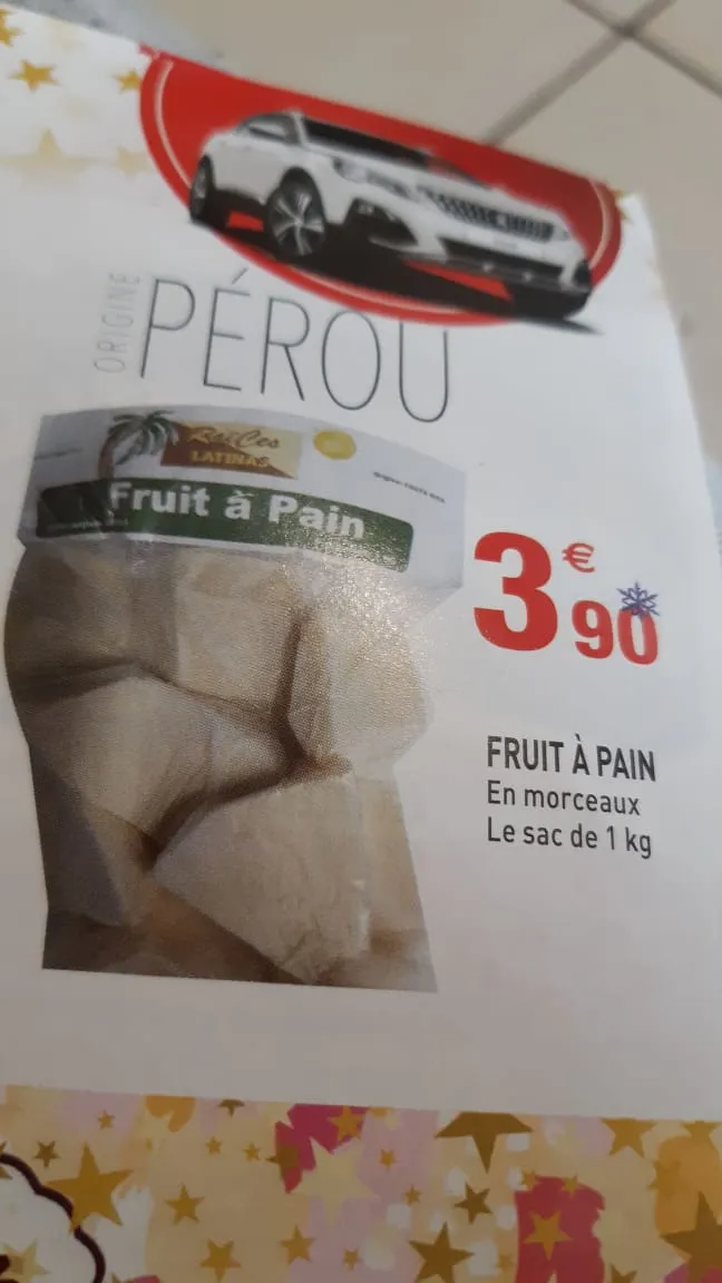 ILS vendent du fruit à pain importé du Pérou en Guadeloupe