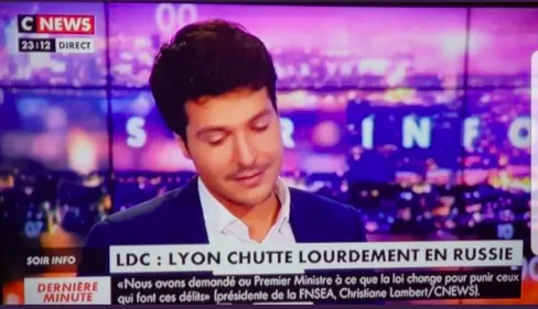 Lyon CHUTTE lourdement en Russie...CNEWS...aussi