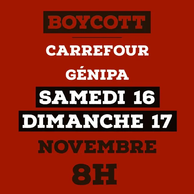 Martinique : boycott sur deux jours de Carrefour Génipa