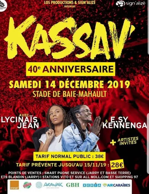 Le Groupe Bernard Hayot (GBH) sponsor du concert de Kassav en Guadeloupe