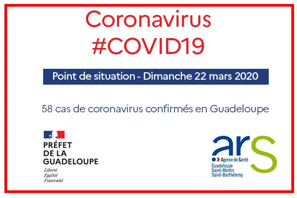 Coronavirus : 58 cas confirmés en Guadeloupe