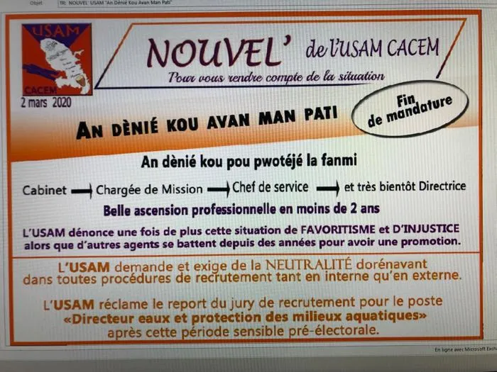 Martinique : CACEM...mince les syndicats lisent ...Bondamanjak