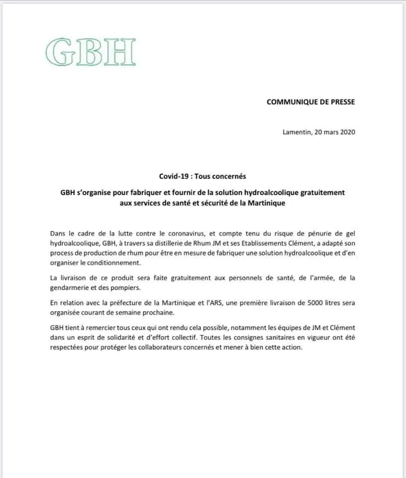 Coronavirus/Martinique : le Groupe Bernard Hayot (GBH) est-il né avant la HONTE ?