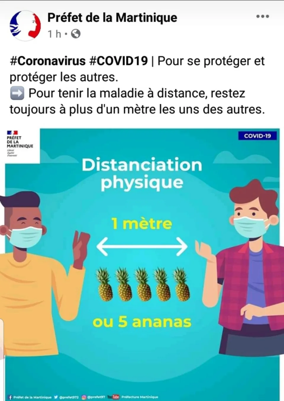 22 mai 2020...la Préfecture de la Martinique se lance dans l'humour noir pour nègres descendants d'esclaves...et ça marche !!!