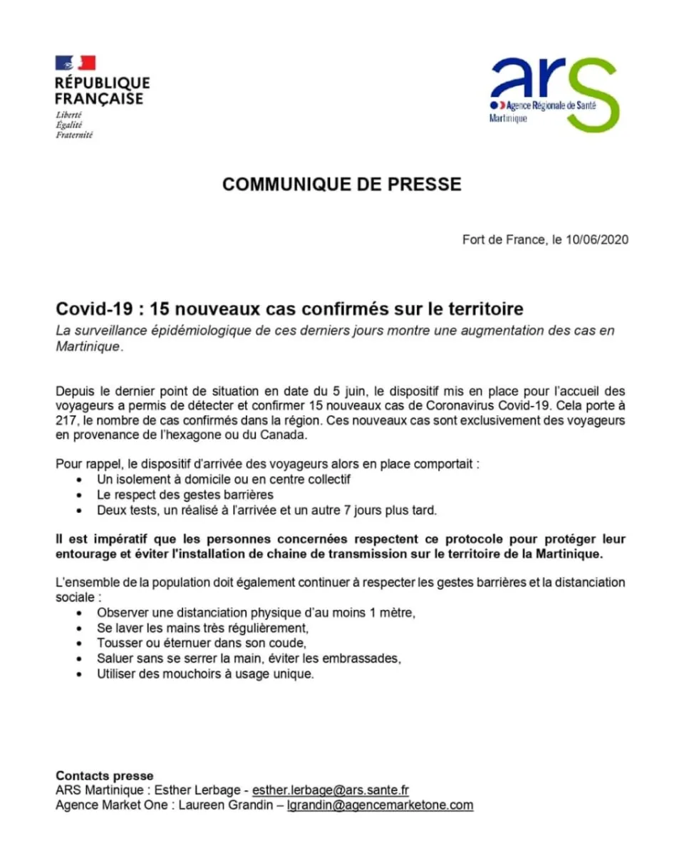 Epidémie Covid-19 : Fermez l’aéroport du Lamentin !