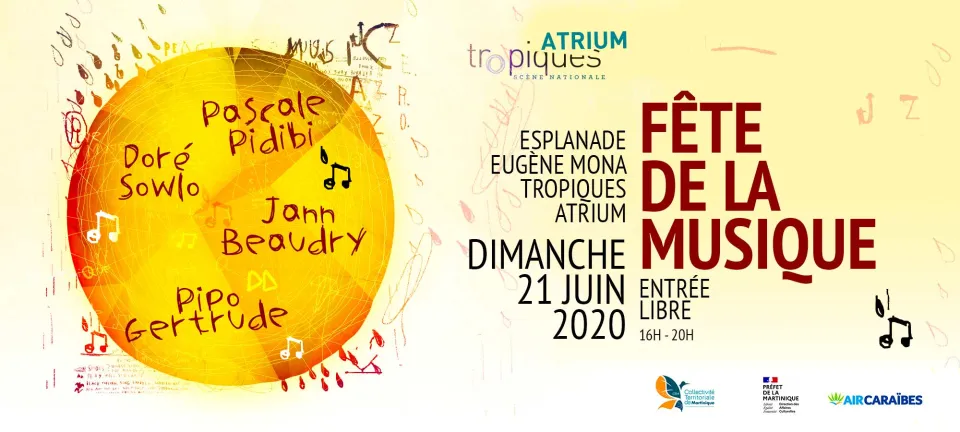 Fête de la musique en Martinique. Concert en plein air et live internet.