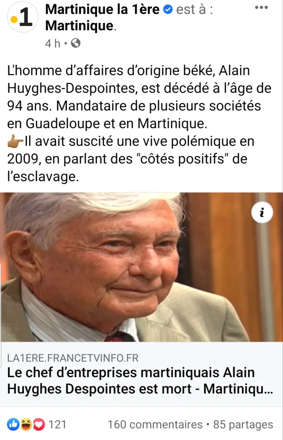 Martinique La 1ère INVENTE... "l'origine béké"