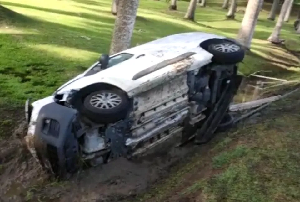 Spectaculaire accident au François en Martinique