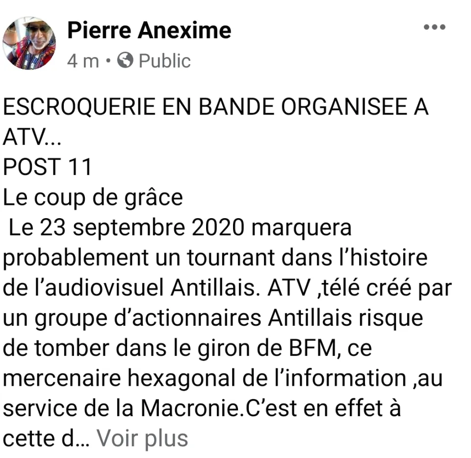 Ça y est. Musset, Magin et BFMTV niquent la gueule des Martiniquais