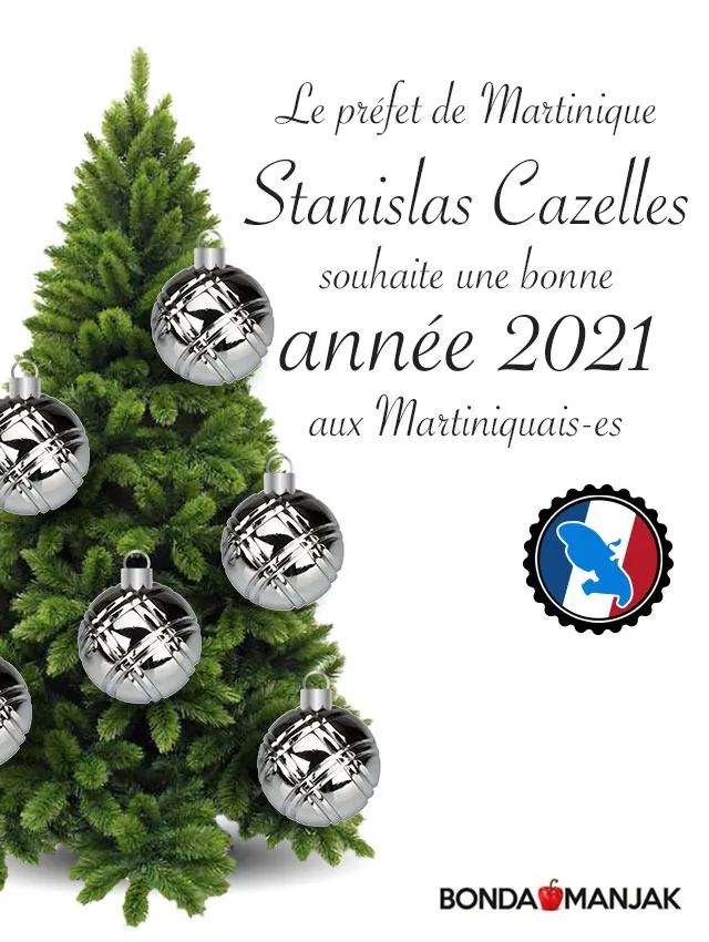 Stanislas Cazelles l'homme de l'année en Martinique souhaite une bonne année 2021 aux martiniquais-es