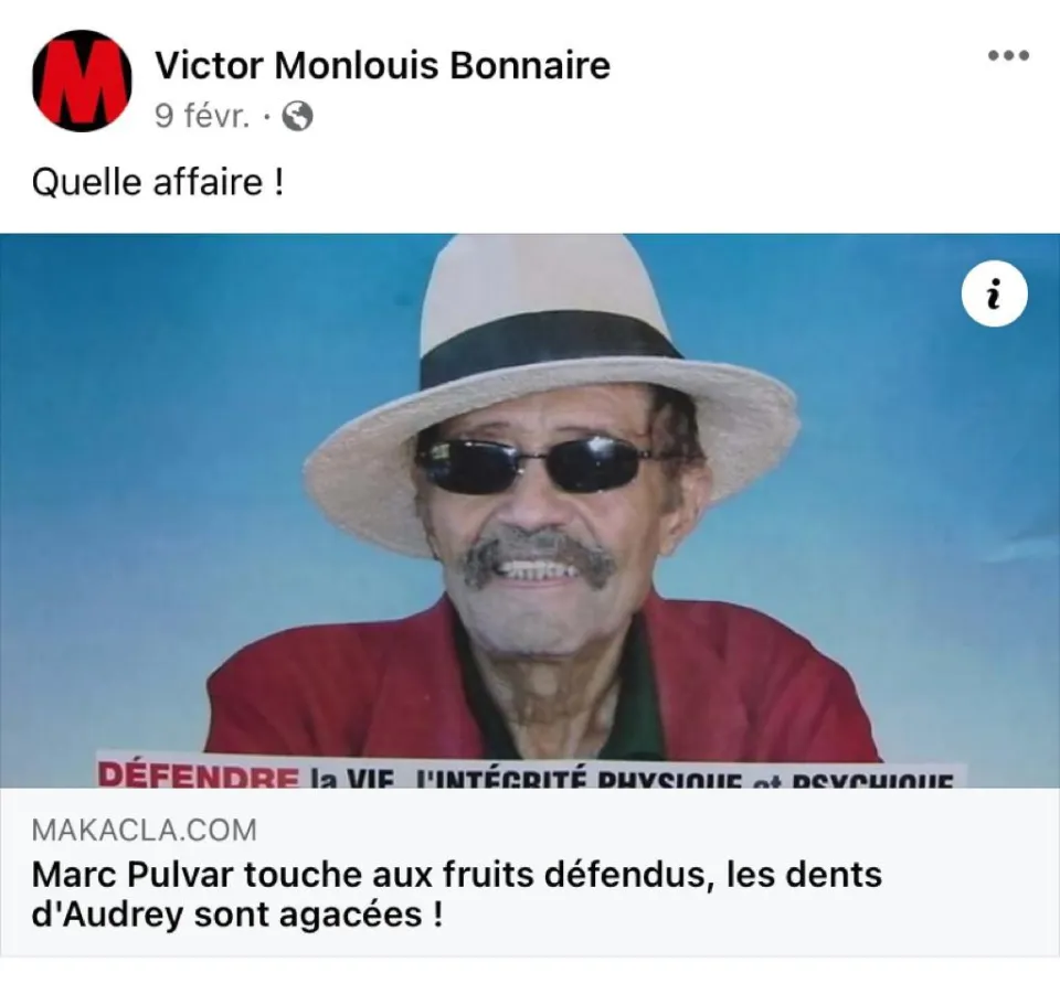 L'affaire Marc Pulvar génère le titre de presse le plus glauque de l'année 2021 en Martinique