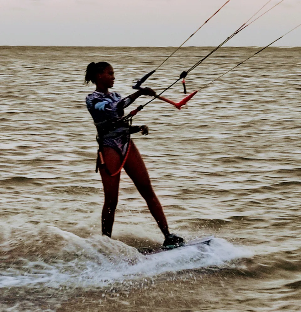 Kite-surf à la Pointe Faula au Vauclin en Martinique