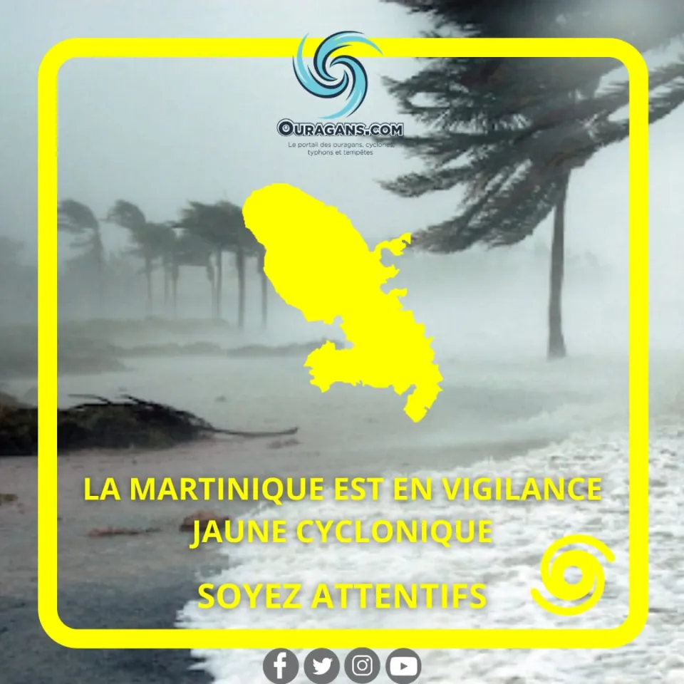 Martinique : Serge Letchimy est en vigilance jaune cyclonique