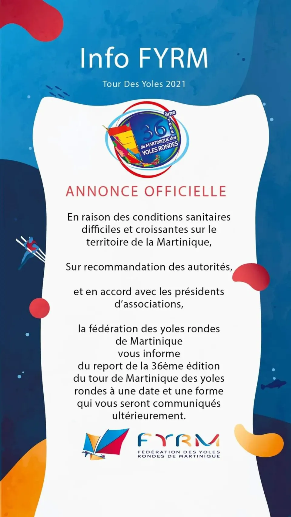 Tour de la Martinique des yoles rondes...c'est la CATA...marrant ?...pas vraiment