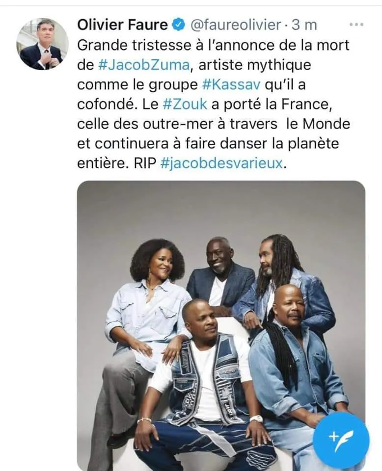 Hommage à Jacob Desvarieux...Olivier Faure fait très fort
