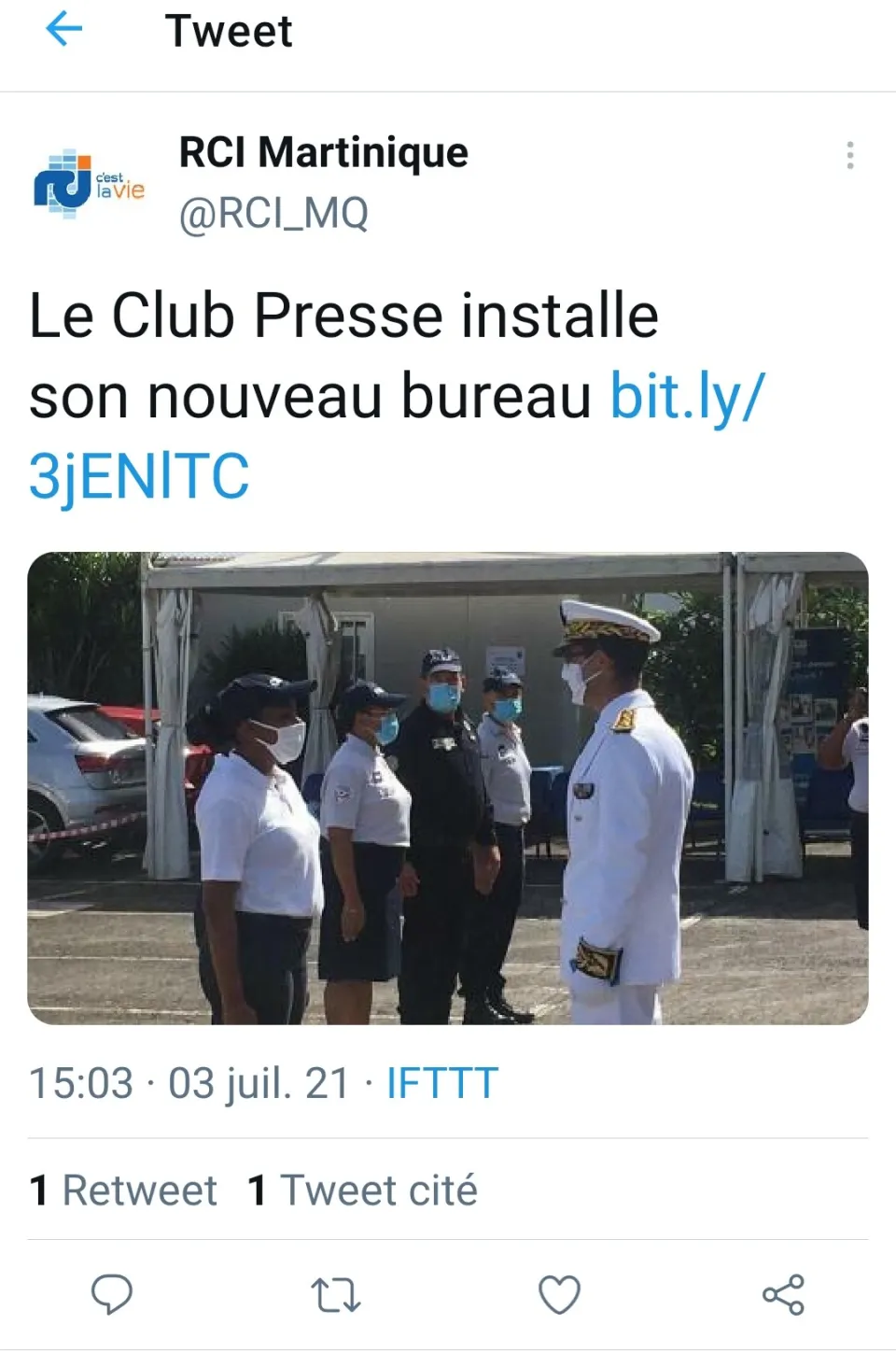 Martinique : RCI ou le lapsus m'habite