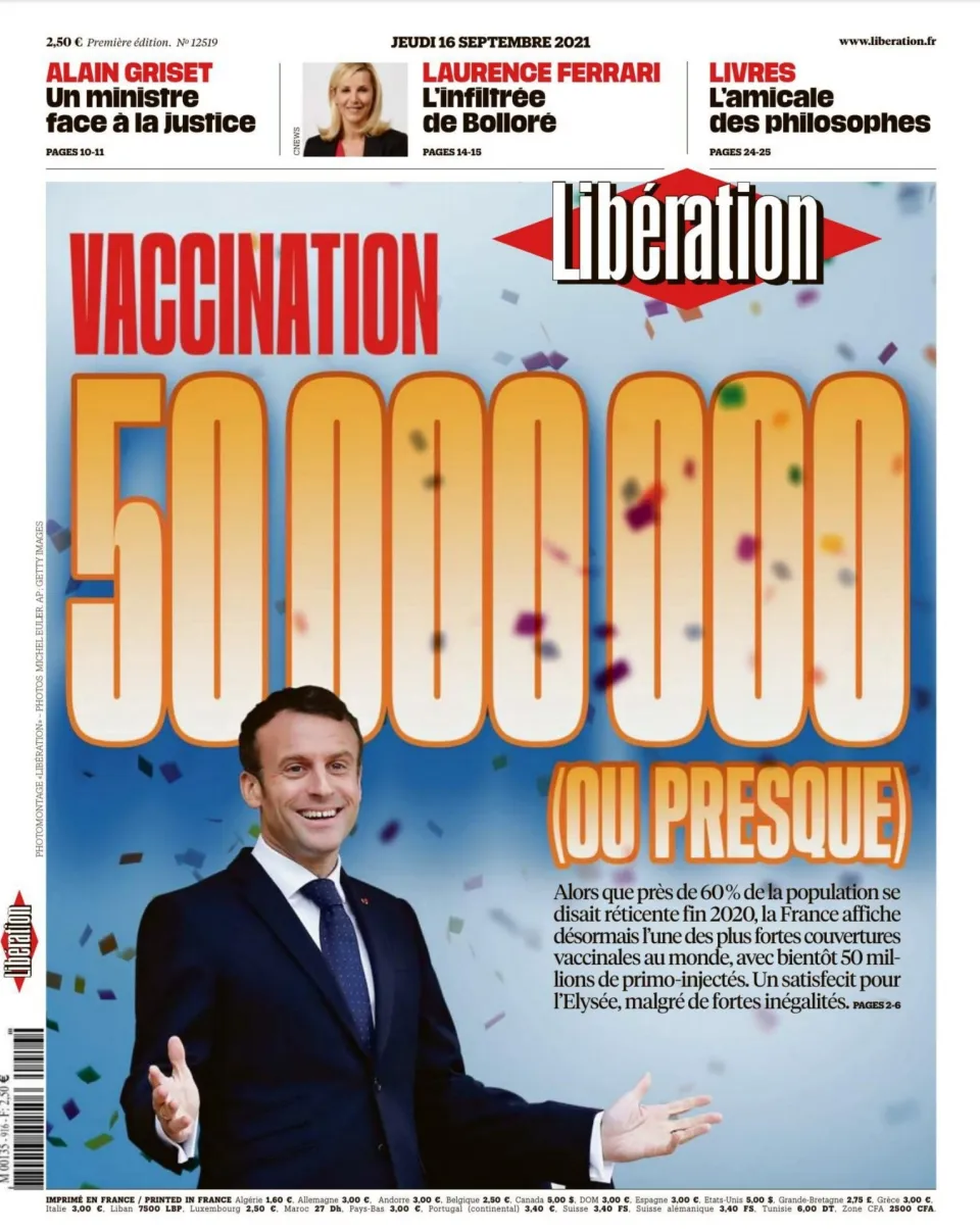 L'image du jour 16/09/21 - Vaccination - France