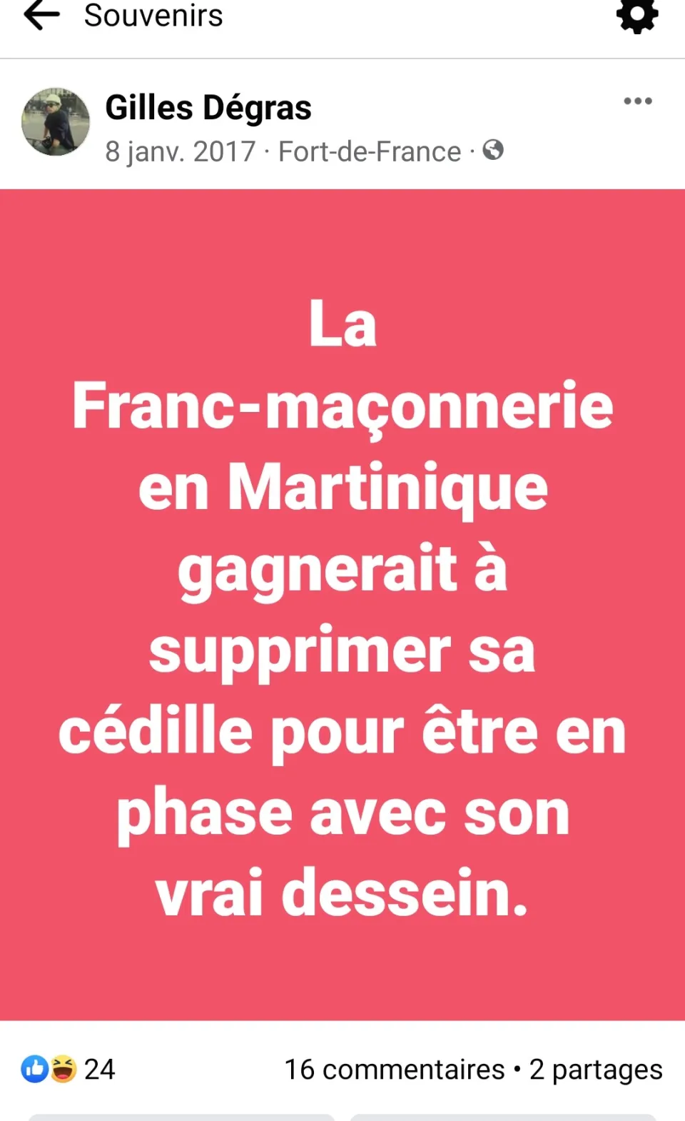 La phrase d'un jour - Franc-maçonnerie - Martinique