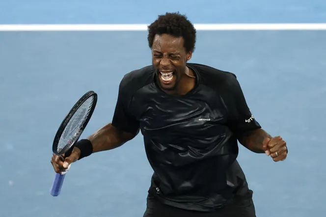 Gaël  Monfils entre lutte et Russe