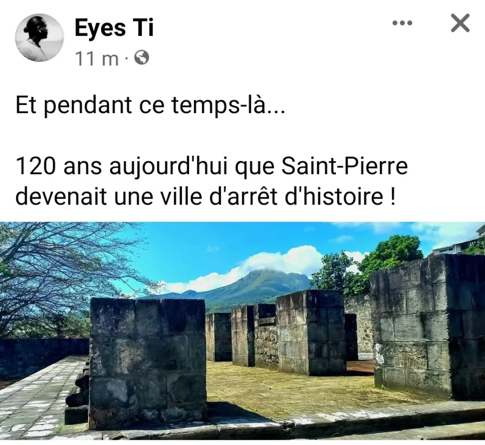 8 mai 1902...Saint-Pierre ville d'arrêt d'histoire...