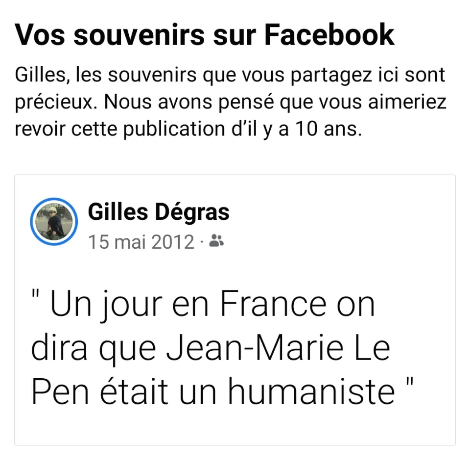 Il y a 10 ans...