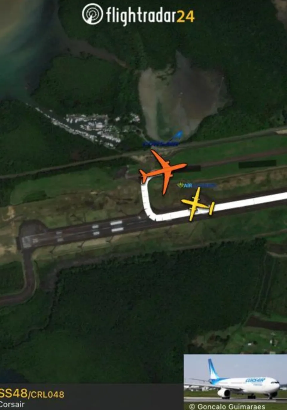 Un pilote de la compagnie Corsair se trompe en atterrissant sur le tarmac de l'aéroport Aimé Césaire en Martinique