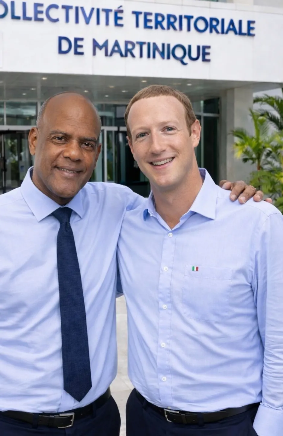 Mark Zuckerberg reçu en Martinique par Serge Letchimy