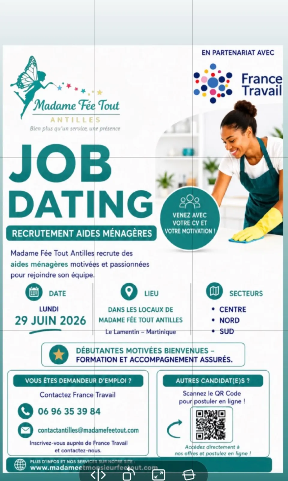 Madame Fée Tout...JOB DATING d'une arrivée au pays natal