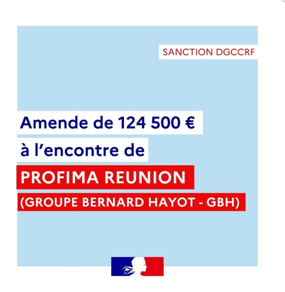 La DEETS de La Réunion prononce une amende de 124.500€ à l’encontre de la société PROFIMA REUNION (groupe BERNARD HAYOT)