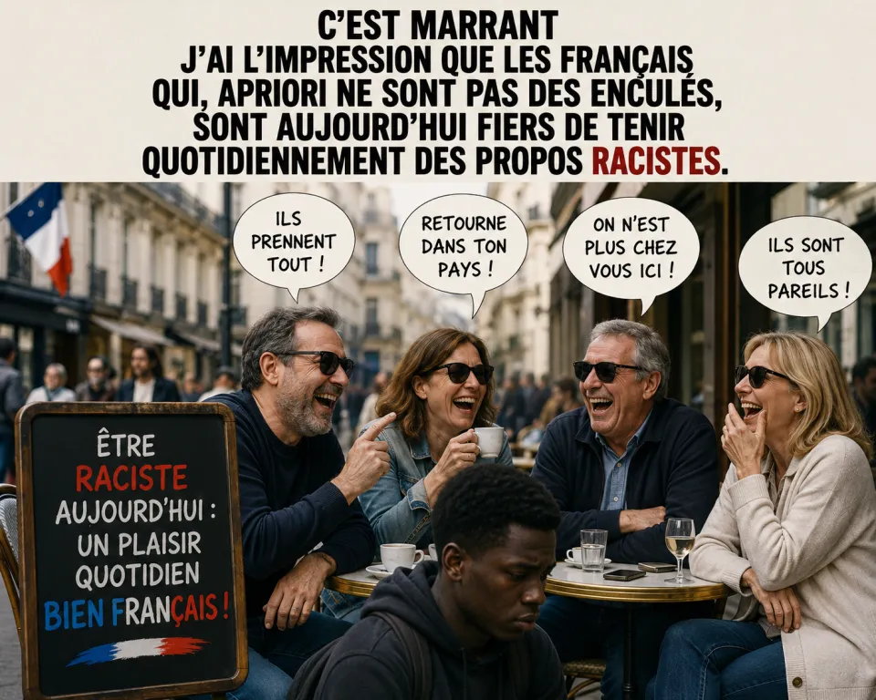 C'est marrant j'ai l'impression que les français qui, apriori ne sont pas des enculés, sont aujourd'hui fiers de tenir quotidiennement des propos RACISTES