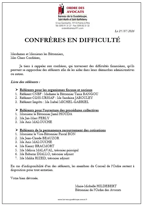 Les avocats de Guadeloupe ont l'ami graine ?