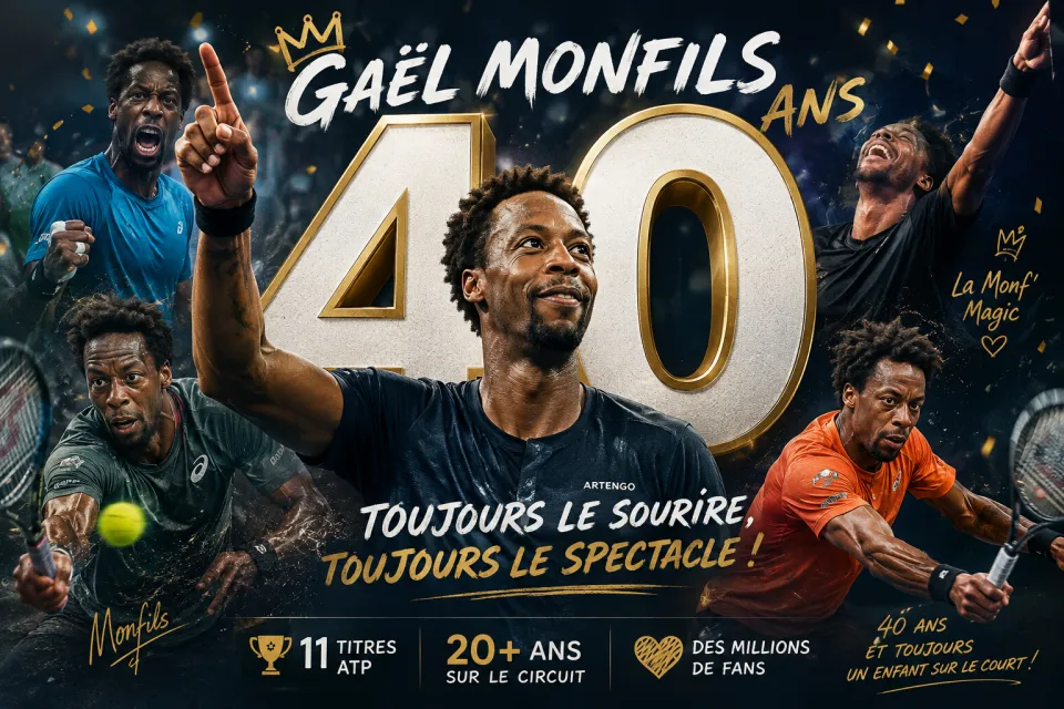 Gaël Monfils à 40 ans...il fait ça !!!