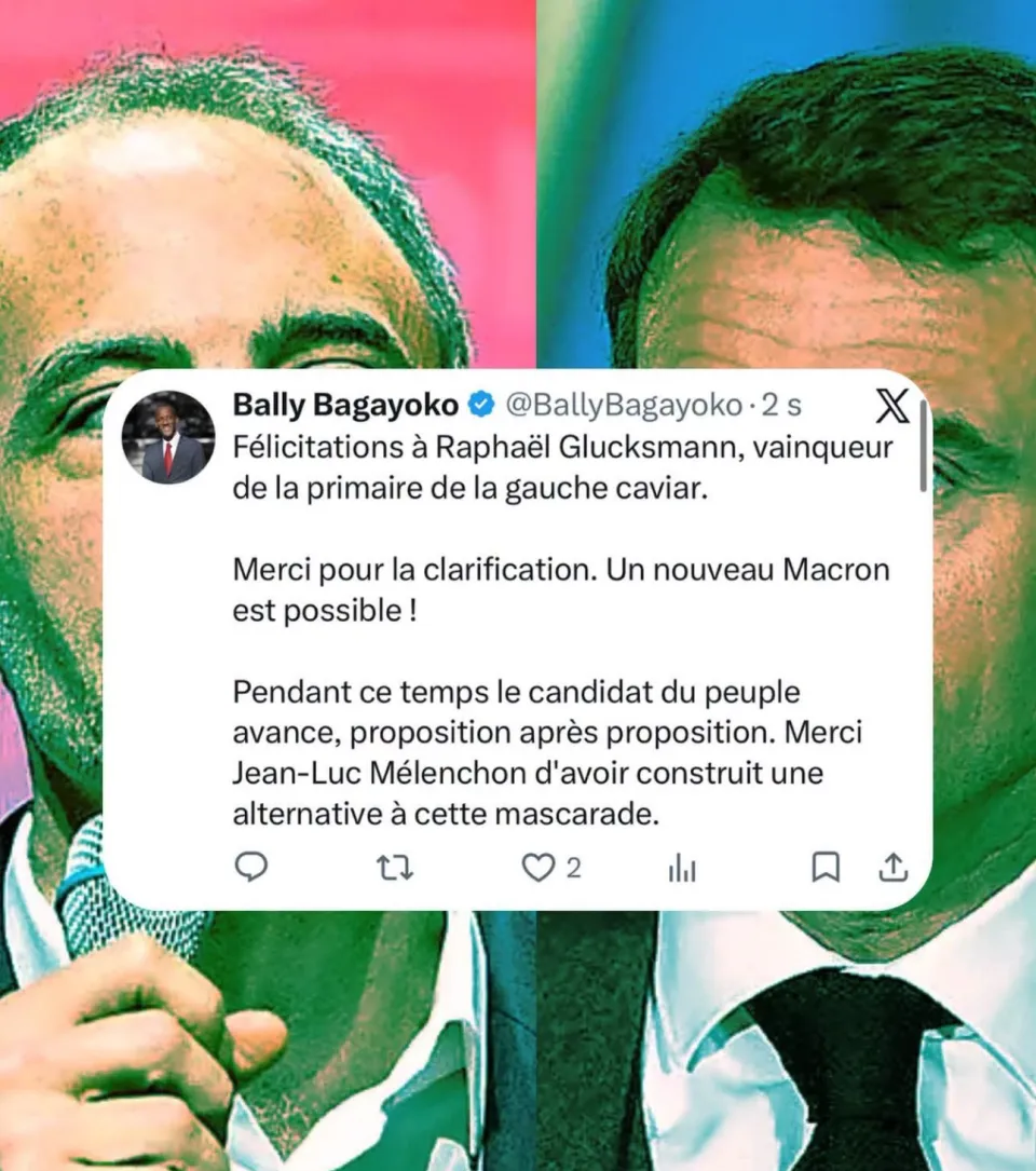 Bally Bagayoko ATOMISE Raphaël Gluksmann le Parti Socialiste et Emmanuel Macron