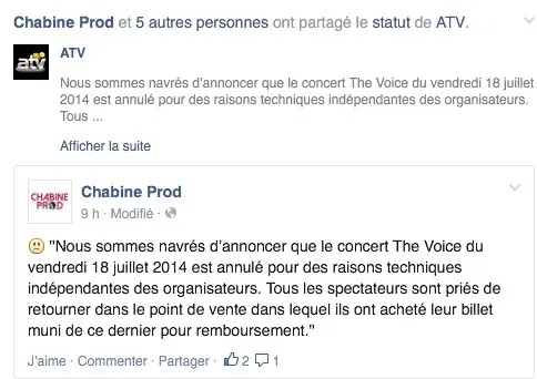 Concert The #VOICE en #Martinique...une annulation qui laisse sans VOIX