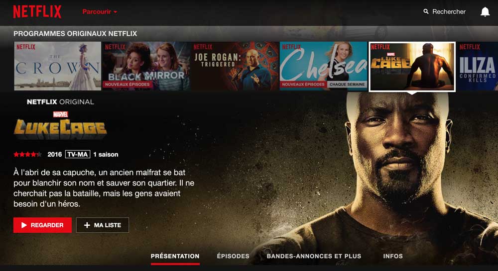 naviguer dans netflix