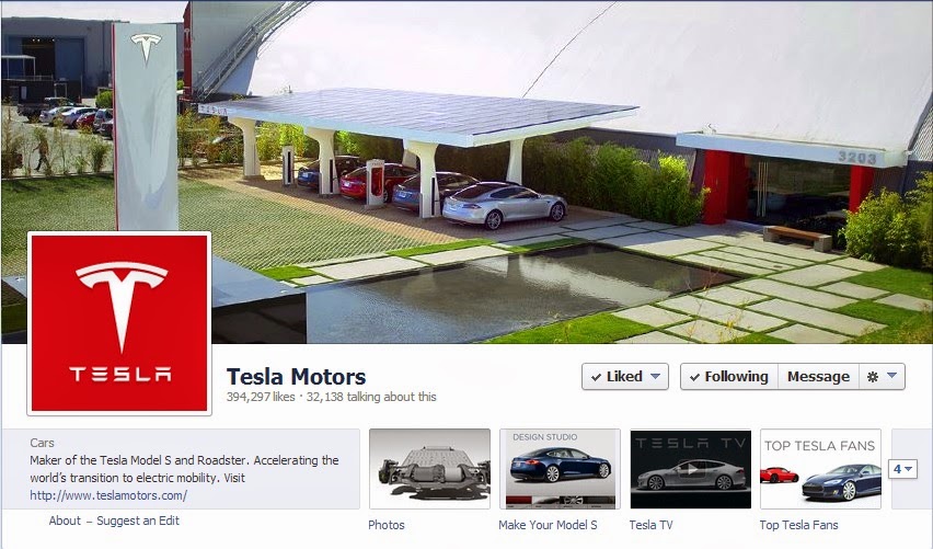 Tesla-Facebook-page