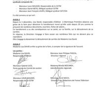 Lisa David/Martinique Première : Fin du conflit