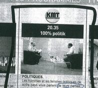 " Les hommes et les femmes politiques de notre pays vous parlent de leurs parties ..."