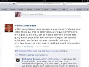 Hervé Damoiseau s'excuse