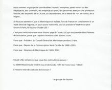 Municipales de 2014 en Martinique : Lettre ouverte à Claude Lise